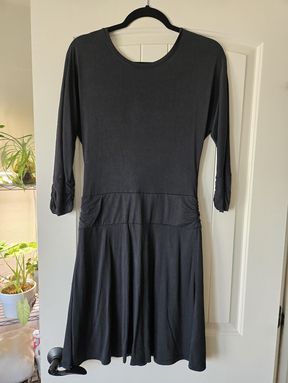Prana Black Long-Sleeve Swing Dress Size Small